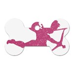 Pink Love Cupid Dog Tag Bone (Two Sides)