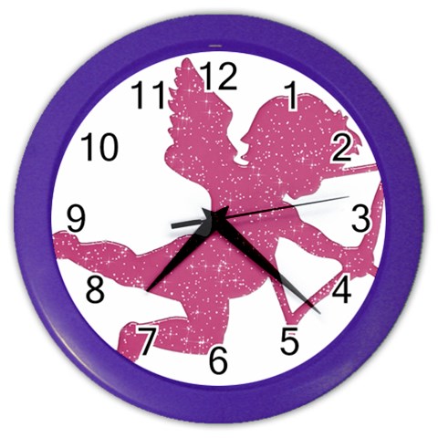 Pink Love Cupid Color Wall Clock from ArtsNow.com Front