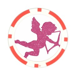 Pink Love Cupid Poker Chip Card Guard from ArtsNow.com Front