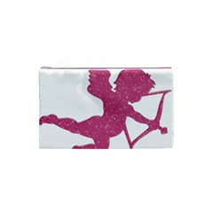 Pink Love Cupid Cosmetic Bag (Small) from ArtsNow.com Front