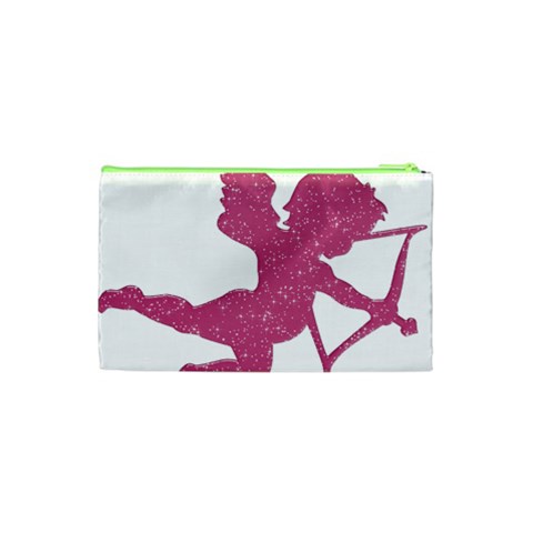 Pink Love Cupid Cosmetic Bag (Small) from ArtsNow.com Back