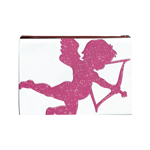 Pink Love Cupid Cosmetic Bag (Large) from ArtsNow.com Back