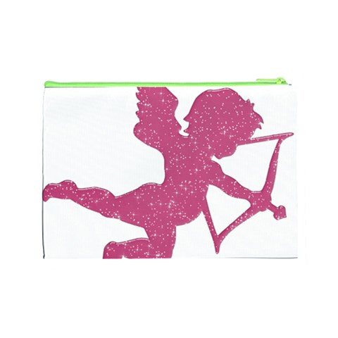 Pink Love Cupid Cosmetic Bag (Large) from ArtsNow.com Back