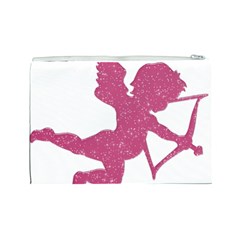 Pink Love Cupid Cosmetic Bag (Large) from ArtsNow.com Back