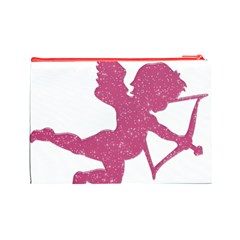 Pink Love Cupid Cosmetic Bag (Large) from ArtsNow.com Back