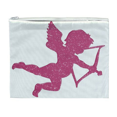 Pink Love Cupid Cosmetic Bag (XL) from ArtsNow.com Front