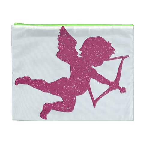 Pink Love Cupid Cosmetic Bag (XL) from ArtsNow.com Front