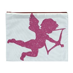 Pink Love Cupid Cosmetic Bag (XL) from ArtsNow.com Front