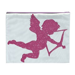 Pink Love Cupid Cosmetic Bag (XL) from ArtsNow.com Back