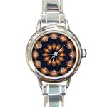 Warm Glow at Night Round Italian Charm Watch