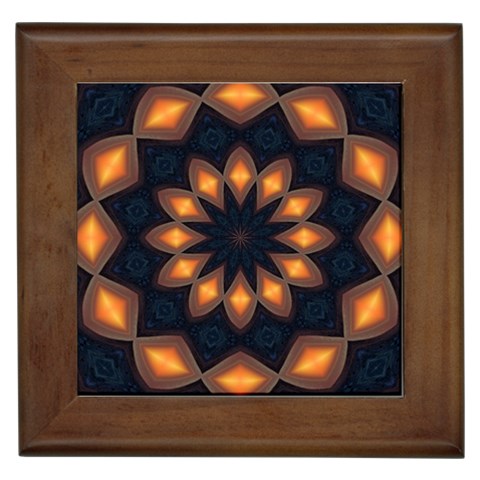 Warm Glow at Night Framed Tile from ArtsNow.com Front