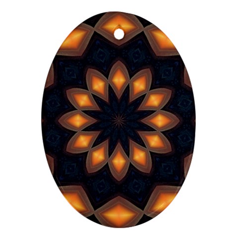 Warm Glow at Night Ornament (Oval) from ArtsNow.com Front