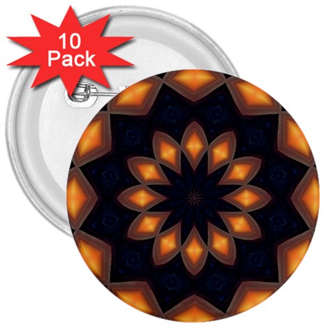 Warm Glow at Night 3  Button (10 pack) from ArtsNow.com Front