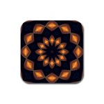 Warm Glow at Night Rubber Square Coaster (4 pack)