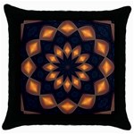 Warm Glow at Night Throw Pillow Case (Black)