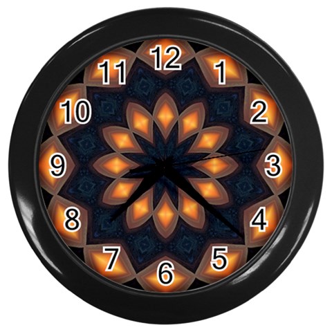 Warm Glow at Night Wall Clock (Black) from ArtsNow.com Front