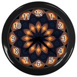 Warm Glow at Night Wall Clock (Black)