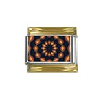 Warm Glow at Night Gold Trim Italian Charm (9mm)