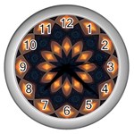 Warm Glow at Night Wall Clock (Silver)