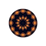 Warm Glow at Night Rubber Coaster (Round)