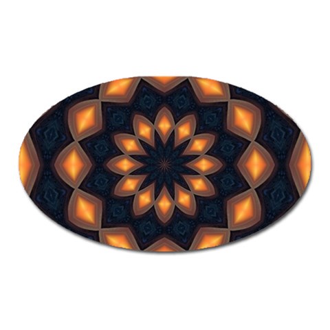 Warm Glow at Night Magnet (Oval) from ArtsNow.com Front