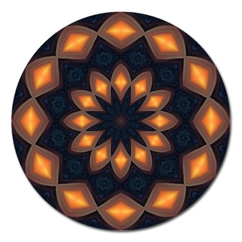 Warm Glow at Night Magnet 5  (Round) from ArtsNow.com Front