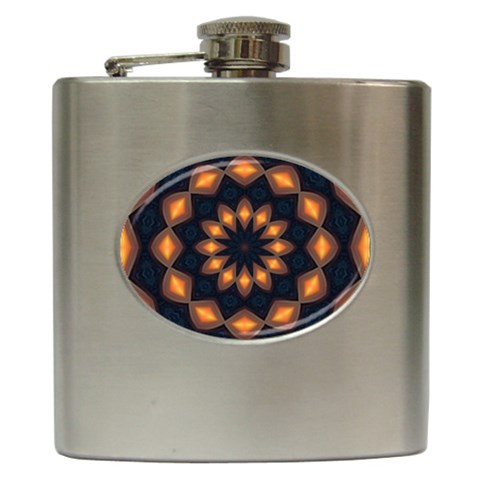 Warm Glow at Night Hip Flask (6 oz) from ArtsNow.com Front