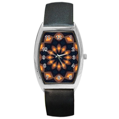 Warm Glow at Night Barrel Style Metal Watch from ArtsNow.com Front