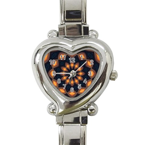 Warm Glow at Night Heart Italian Charm Watch from ArtsNow.com Front