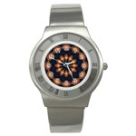 Warm Glow at Night Stainless Steel Watch