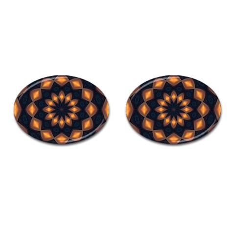 Warm Glow at Night Cufflinks (Oval) from ArtsNow.com Front(Pair)