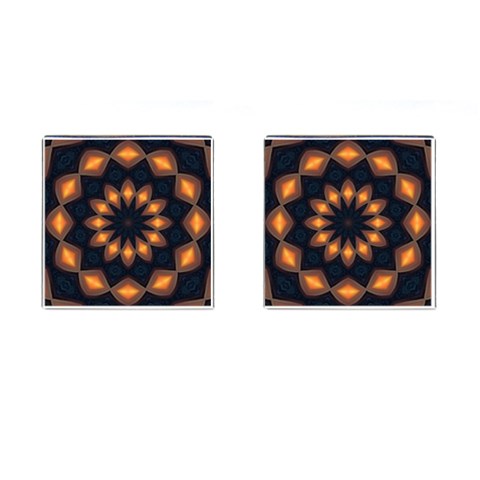 Warm Glow at Night Cufflinks (Square) from ArtsNow.com Front(Pair)