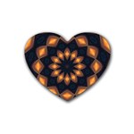 Warm Glow at Night Rubber Coaster (Heart)