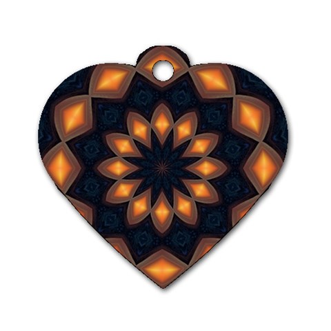 Warm Glow at Night Dog Tag Heart (One Side) from ArtsNow.com Front