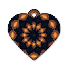 Warm Glow at Night Dog Tag Heart (Two Sides) from ArtsNow.com Front