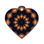 Warm Glow at Night Dog Tag Heart (Two Sides)