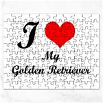 I Love My Golden Retriever Jigsaw Puzzle (Rectangular)