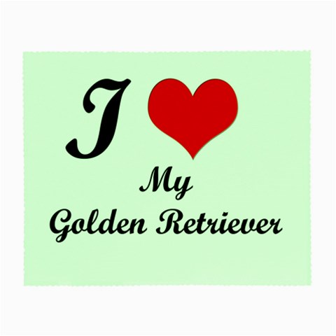 I Love My Golden Retriever Glasses Cloth (Small) from ArtsNow.com Front