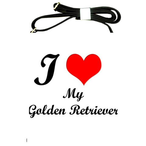 I Love My Golden Retriever Shoulder Sling Bag from ArtsNow.com Front