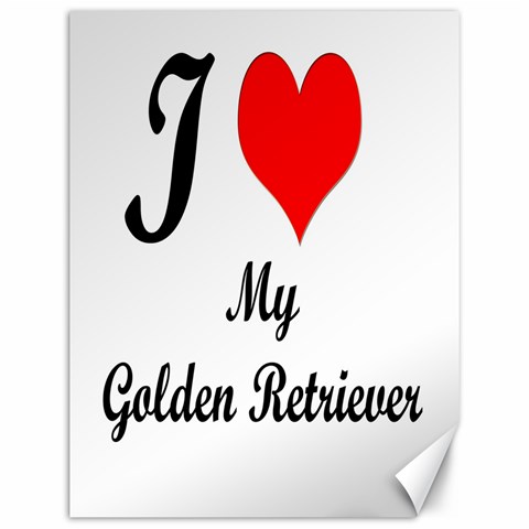 I Love Golden Retriever from ArtsNow.com 11.86 x15.41  Canvas - 1