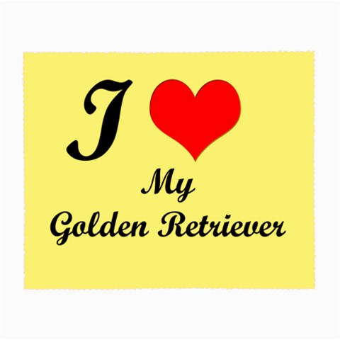 I Love Golden Retriever Glasses Cloth (Small) from ArtsNow.com Front