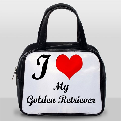 I Love Golden Retriever Classic Handbag (One Side) from ArtsNow.com Front