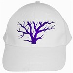 Dark Blue Night Tree White Cap