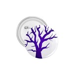 Dark Blue Night Tree 1.75  Button