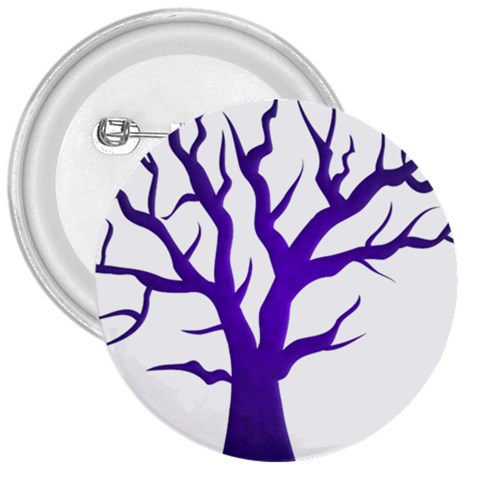 Dark Blue Night Tree 3  Button from ArtsNow.com Front