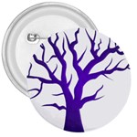 Dark Blue Night Tree 3  Button