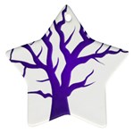 Dark Blue Night Tree Ornament (Star)