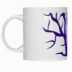 Dark Blue Night Tree White Mug from ArtsNow.com Left