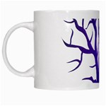 Dark Blue Night Tree White Mug