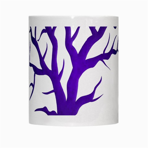 Dark Blue Night Tree White Mug from ArtsNow.com Center